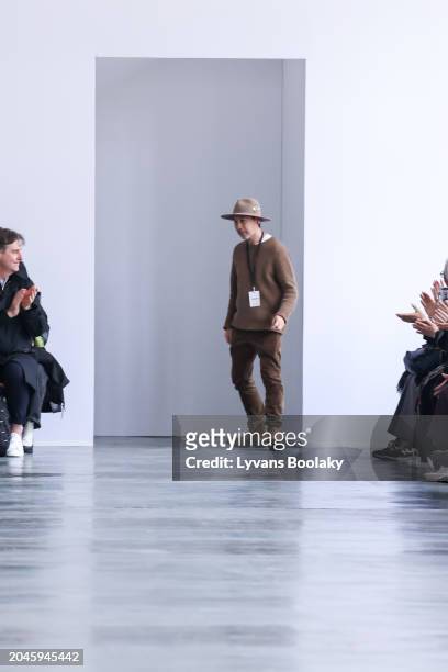 Jun Takahashi walks the runway during the Undercover Womenswear Fall/Winter 2024-2025 show as part of Paris Fashion Week on February 28, 2024 in...
