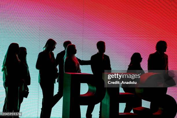 Participants attend the election congress of the PES, Party of European Socialists at La Nuvola congress center in Rome, Italy, on March 02, 2024.