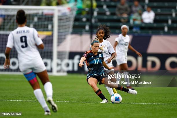Camila Gomez Ares of Argentina during Group A - 2024 Concacaf W Gold Cup match at Dignity Health Sports Park on February 26, 2024 in Carson,...