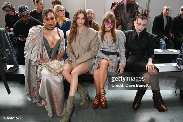 Celeste, Barbara Palvin, Victoria De Angelis and Emma Chamberlain attend the Andreas Kronthaler for Vivienne Westwood Womenswear Fall/Winter...