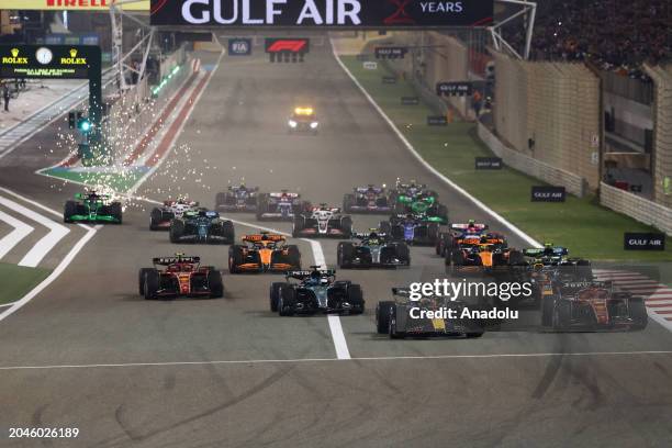 Start of Formula 1 Bahrain Grand Prix in Sakhir, Bahrain on March 2, 2024.