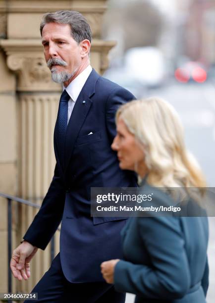 Crown Prince Pavlos of Greece and Crown Princess Marie-Chantal of Greece attend a Memorial Service for King Constantine of the Hellenes at St....