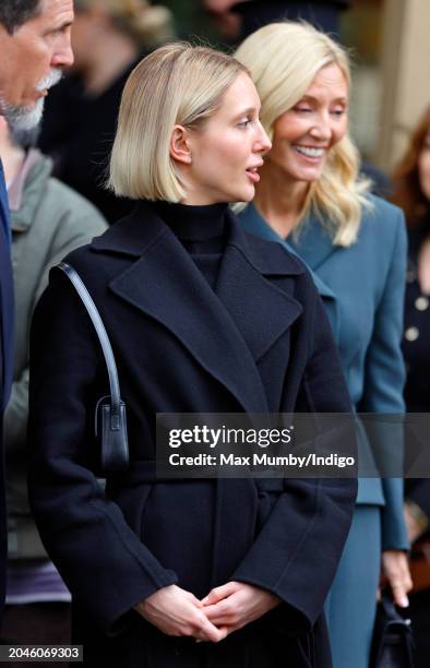 Princess Maria-Olympia of Greece and Crown Princess Marie-Chantal of Greece attend a Memorial Service for King Constantine of the Hellenes at St....