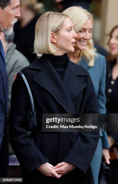 Princess Maria-Olympia of Greece and Crown Princess Marie-Chantal of Greece attend a Memorial Service for King Constantine of the Hellenes at St....