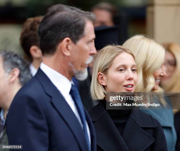 Crown Prince Pavlos of Greece and Princess Maria-Olympia of Greece attend a Memorial Service for King Constantine of the Hellenes at St. Sophia's...