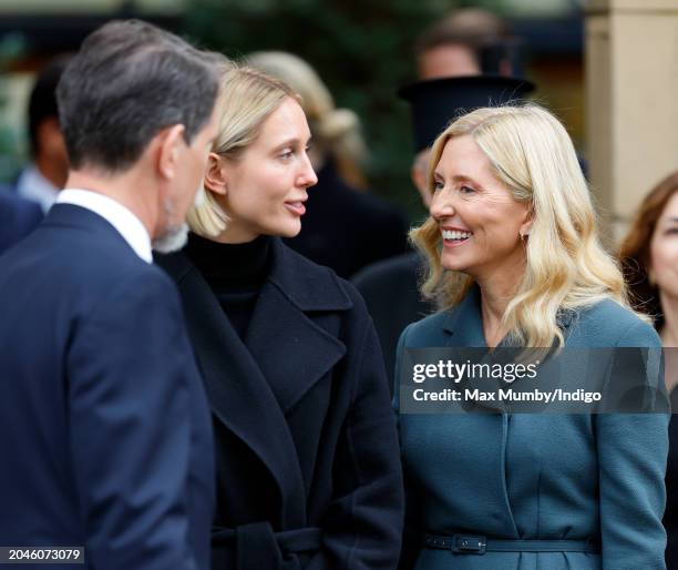 Crown Prince Pavlos of Greece, Princess Maria-Olympia of Greece and Crown Princess Marie-Chantal of Greece attend a Memorial Service for King...