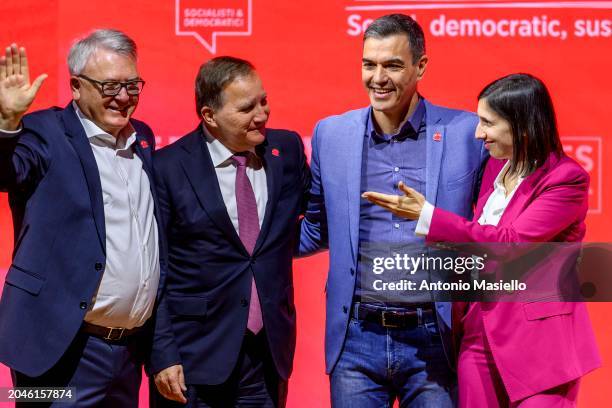 Common Candidate Nicolas Schmit, PES President Stefan Löfven, Prime Minister of Spain Pedro Sánchez and General Secretary of the Partito Democratico...