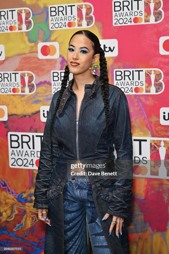 Jazzy aka Yasmine Byrne attends The BRIT Awards 2024 at The O2 Arena