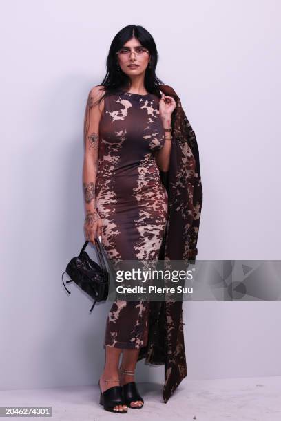 Mia Khalifa attends the Acne Studios Womenswear Fall/Winter 2024-2025 show as part of Paris Fashion Week on February 28, 2024 in Paris, France.