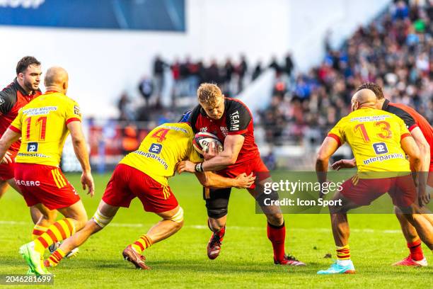 David RIBBANS of Toulon during the Top 14 match between Toulon and Perpignan at Felix Mayol Stadium on March 2, 2024 in Toulon, France. - Photo by...