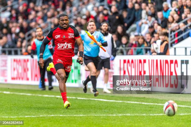 Jiuta WAINIQOLO of Toulon during the Top 14 match between Toulon and Perpignan at Felix Mayol Stadium on March 2, 2024 in Toulon, France. - Photo by...