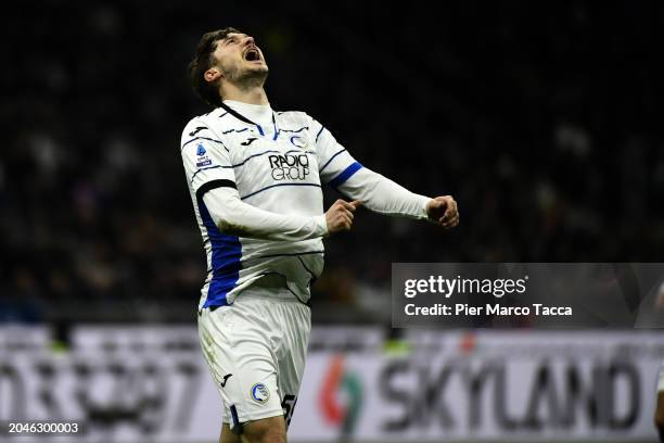 Alexey Miranchuk of Atalanta BC reacts during the Serie A TIM match between FC Internazionale and Atalanta BC - Serie A TIM at Stadio Giuseppe Meazza...