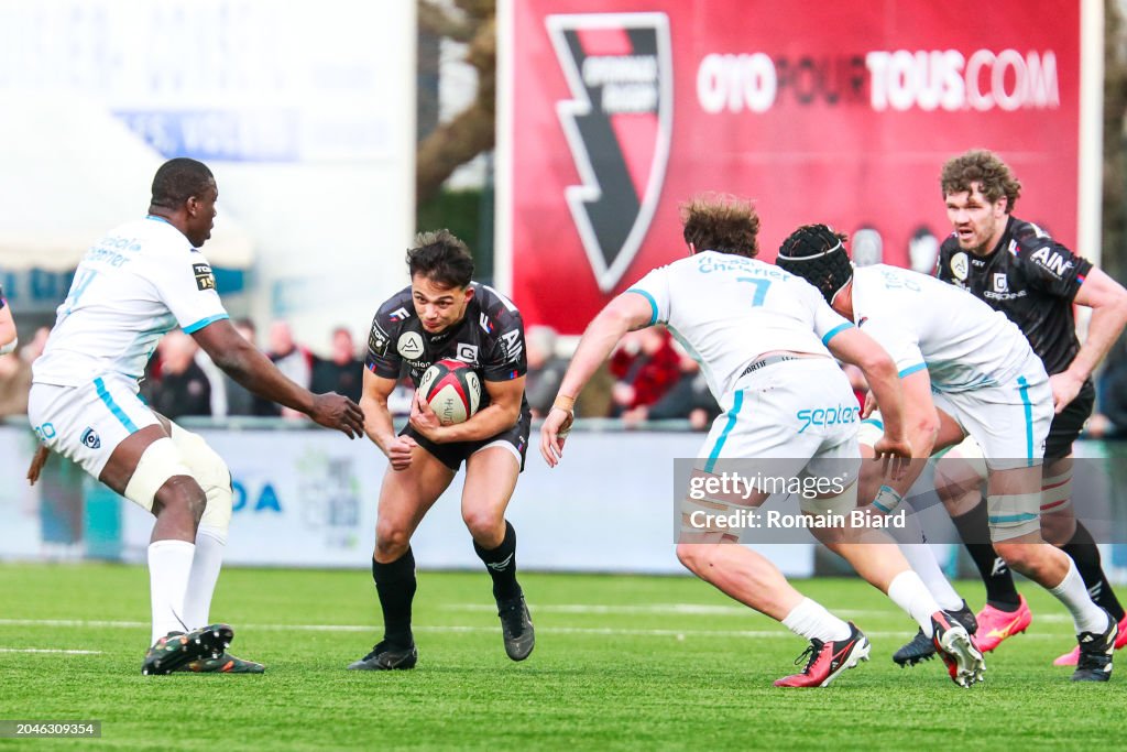Dvc Rugby Enzo REYBIER of Oyonnax during the Top 14 match between Oyonnax and ...
