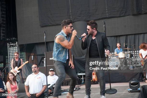 Dan+Shay at Wrigley Field on July 19, 2014 in Chicago, Illinois.