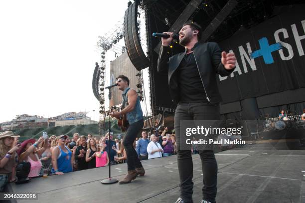 Dan+Shay at Wrigley Field on July 19, 2014 in Chicago, Illinois.