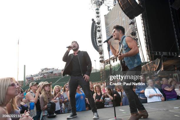 Dan+Shay at Wrigley Field on July 19, 2014 in Chicago, Illinois.