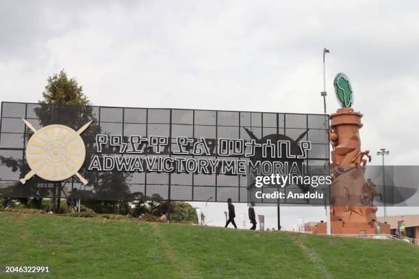 View of the Adwa Memorial Museum ahead of the 128th anniversary of Ethiopia's Adwa victory in Addis Ababa, Ethiopia on February 28, 2024. The skies...