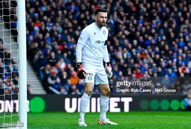 Motherwell's Liam Kelly during a cinch Premiership match between Rangers and Motherwell at Ibrox Stadium, on March 02 in Glasgow, Scotland.