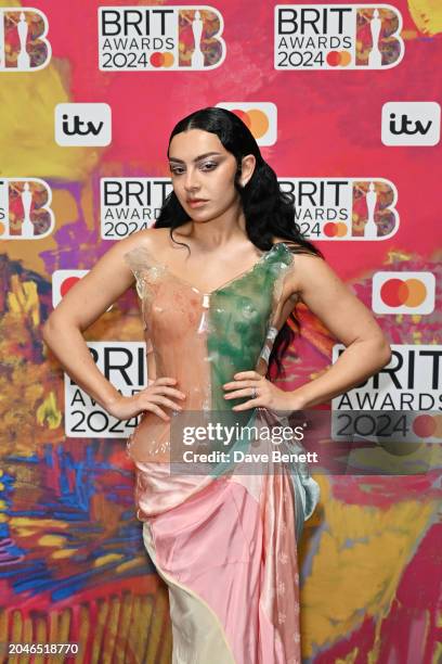 Charli XCX attends The BRIT Awards 2024 at The O2 Arena on March 2, 2024 in London, England.