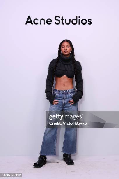 Willow Smith attends the Acne Studios Womenswear Fall/Winter 2024-2025 show as part of Paris Fashion Week on February 28, 2024 in Paris, France.
