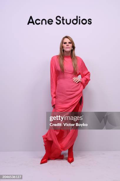 Anna Dello Russo attends the Acne Studios Womenswear Fall/Winter 2024-2025 show as part of Paris Fashion Week on February 28, 2024 in Paris, France.