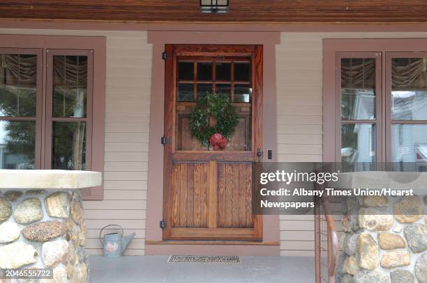 Front door of house at 12 Bensonhurst Ave. On Friday, Jan. 23, 2015 in Saratoga Springs, N.Y.
