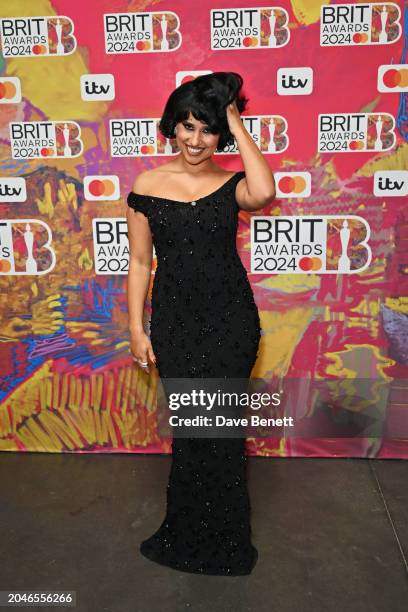 Raye attends The BRIT Awards 2024 at The O2 Arena on March 2, 2024 in London, England.