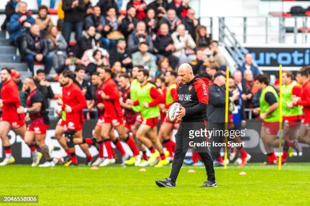 Pierre MIGNONI head coach of Toulon during the Top 14 match between Toulon and Perpignan at Felix Mayol Stadium on March 2, 2024 in Toulon, France. -...