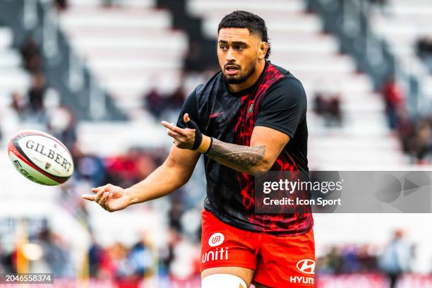 Matthias Halagahu of Toulon during the Top 14 match between Toulon and Perpignan at Felix Mayol Stadium on March 2, 2024 in Toulon, France. - Photo...