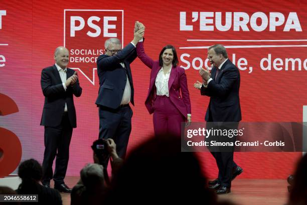 Olaf Scholz, Chancellor of Germany, European Commissioner for Jobs and Social Rights, PES designated Common Candidate Nicolas Schmit,Stefan Löfven,...