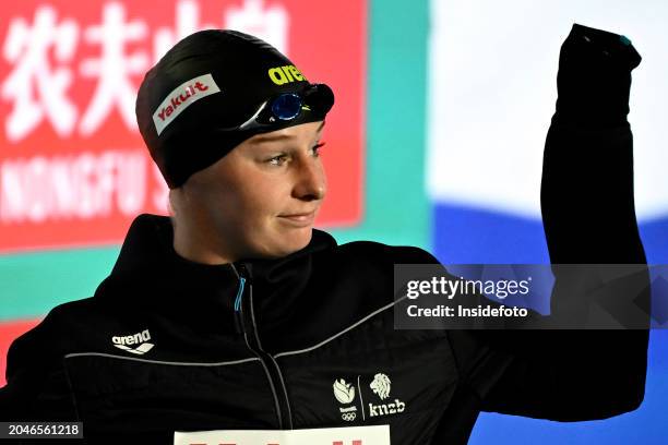 Tes Schouten of The Netherlands prepares to compete in the 100m Breaststroke Women Final during the 21st World Aquatics Championships. Tes Schouten...