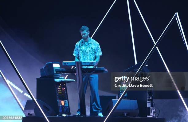 Calvin Harris performs at The BRIT Awards 2024 at The O2 Arena on March 2, 2024 in London, England.