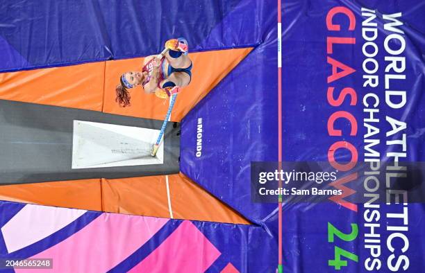 Scotland , United Kingdom - 2 March 2024; Sandi Morris of USA competes in the women's pole vault final during day two of the World Indoor Athletics...