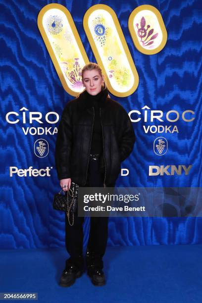 Honor Swinton Byrne attends the Warner Music & Cîroc Vodka BRIT awards after party at NoMad London on March 2, 2024 in London, England.