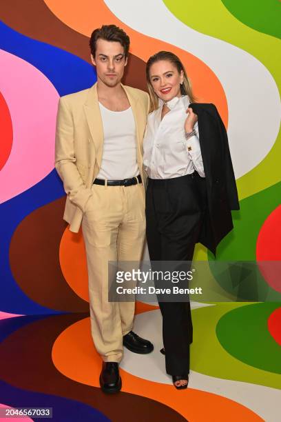 Herman Tommeraas and Alicia Agneson attend the Universal Music BRIT Awards after-party at 180 The Strand on March 2, 2024 in London, England.