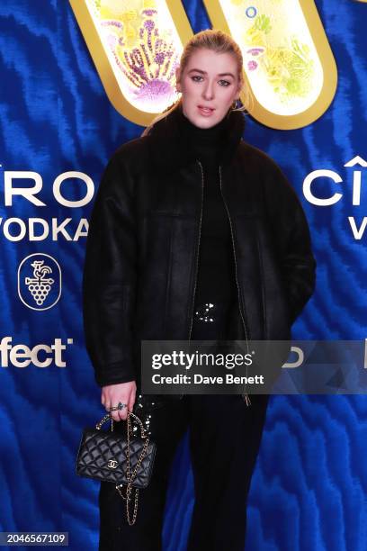 Honor Swinton Byrne attends the Warner Music & Cîroc Vodka BRIT awards after party at NoMad London on March 2, 2024 in London, England.