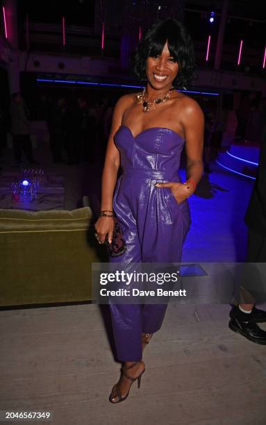 Aicha McKenzie attends the Universal Music BRIT Awards after-party at 180 The Strand on March 2, 2024 in London, England.