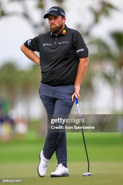 Shane Lowry of Ireland stands at the tenth hole during the third round of Cognizant Classic in The Palm Beaches at PGA National Resort the Champion...