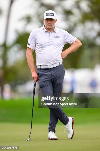 Davis Skinns of England stands at the tenth hole during the third round of Cognizant Classic in The Palm Beaches at PGA National Resort the Champion...