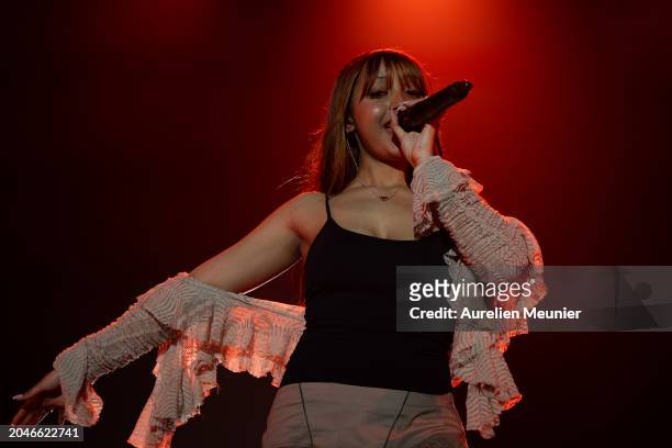 Pinkpantheress performs onstage at Elysee Montmartre on February 28, 2024 in Paris, France.