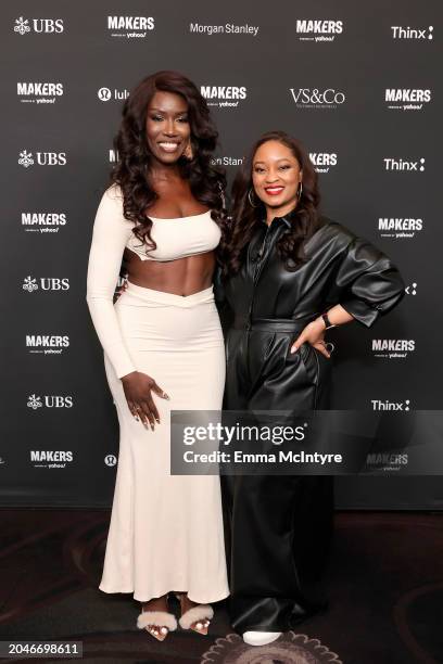 Bozoma Saint John and Ja'Nay Hawkins, Chief Partnerships Officer, MAKERS Women attend Day Two of The MAKERS Conference 2024 at The Beverly Hilton on...