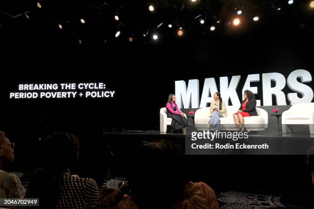 Alexis McGill Johnson, President & CEO, Planned Parenthood, Nadya Okamoto, Co-Founder, Its August and Cristina Garcia speak onstage during Day Two of...