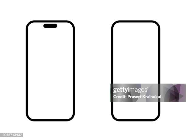 mock up smartphone - brand name smart phone stock-fotos und bilder
