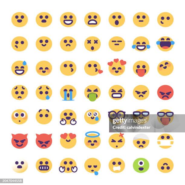 emoticons collection - evil stock illustrations