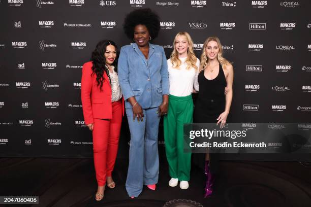 Tisha Campbell, Leslie Jones, Riki Lindhome and Corey Rae attend Day Two of The MAKERS Conference 2024 at The Beverly Hilton on February 28, 2024 in...