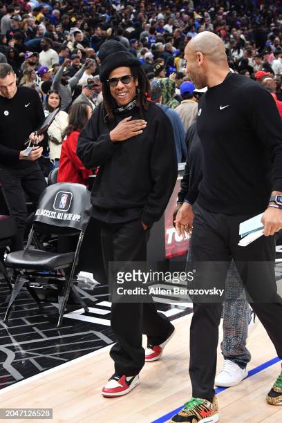 Jay-Z attends a basketball game between the Los Angeles Clippers and the Los Angeles Lakers at Crypto.com Arena on February 28, 2024 in Los Angeles,...