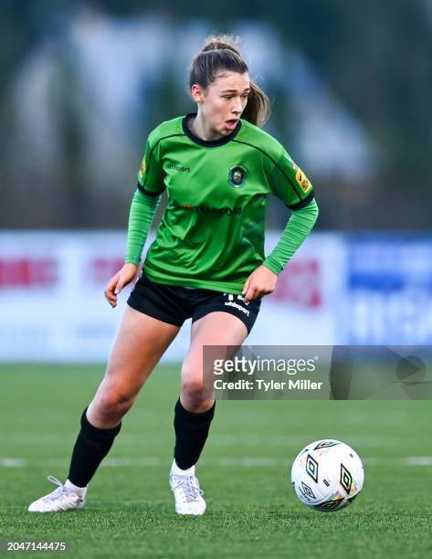 Westmeath , Ireland - 2 March 2024; Jessica Fitzgerald of Peamount United during the 2024 Women's President's Cup match between Athlone Town and...