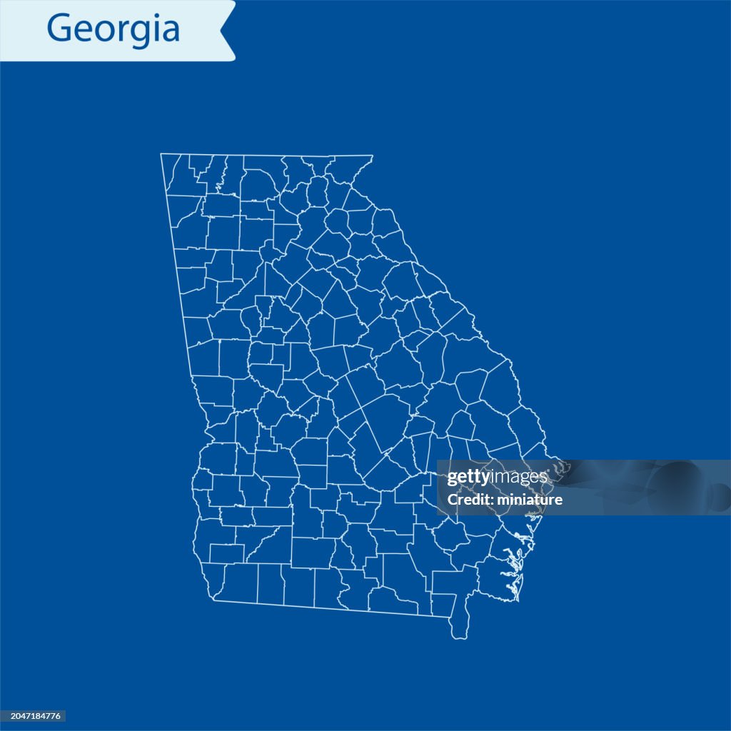 Visual Georgia Map Georgia Map High-Res Vector Graphic - Getty Images