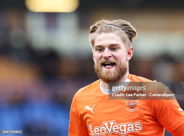 Blackpool's Hayden Coulson during the Sky Bet League One match between Shrewsbury Town and Blackpool at Montgomery Waters Meadow on March 2, 2024 in...