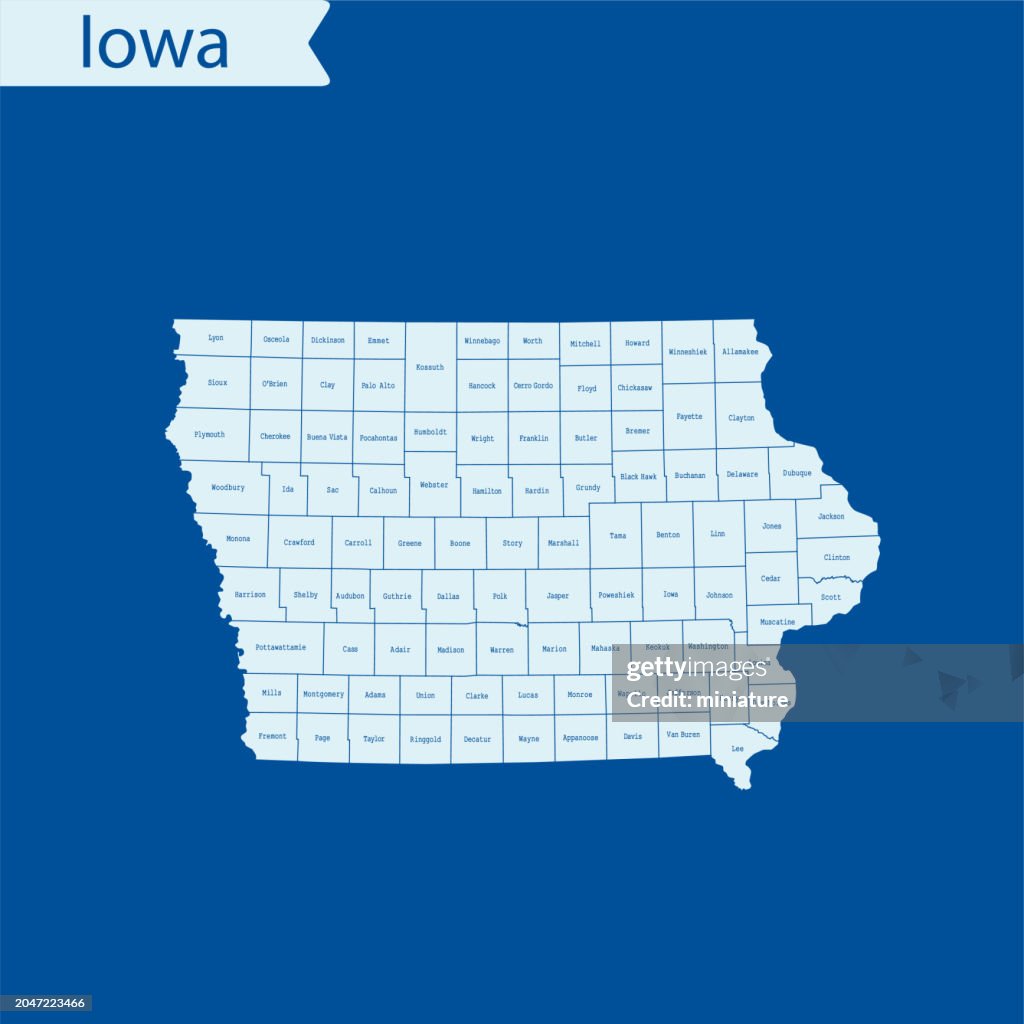 Map Highlighting Iowa Iowa Map High-Res Vector Graphic - Getty Images